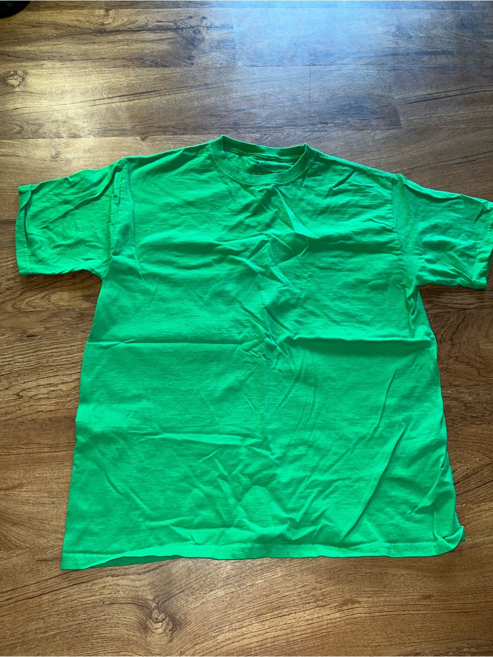Fruit of the Loom Plain Green Youth Shirt XXL 18 Unisex